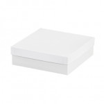 Chipboard Gift Boxes, Bottom, Deluxe, White, 10 x 10 x 3