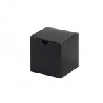 Chipboard Boxes, Gift, Gloss Black, 4 x 4 x 4