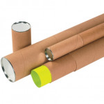 Mailing Tubes with Caps, Telescoping, Kraft, 3 x 48