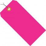 Fluorescent Pink Pre-wired Shipping Tags #1 - 2 3/4 x 1 3/8