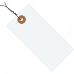 White Tyvek® Pre-wired Shipping Tags #6 - 5 1/4 x 2 5/8