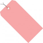 Pink Pre-wired Shipping Tags #6 - 5 1/4 x 2 5/8