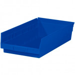 Plastic Shelf Bins, Blue, 17 7/8 x 11 1/8 x 4