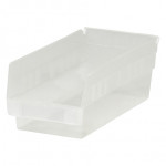 Plastic Shelf Bins, Clear, 11 5/8 x 6 5/8 x 4