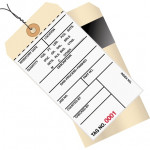 Pre-Wired Inventory Tags - 2-Part Carbon Style with Adhesive Strip (3500-3999), 6 1/4 x 3 1/8