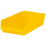 Plastic Shelf Bins, Yellow, 17 7/8 x 11 1/8 x 4