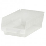 Plastic Shelf Bins, Clear, 11 5/8 x 8 7/8 x 4