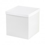 Chipboard Gift Boxes, Bottom, Deluxe, White, 12 x 12 x 12