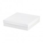 Chipboard Gift Boxes, Bottom, Deluxe, White, 14 x 14 x 3