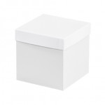 Chipboard Gift Boxes, Bottom, Deluxe, White, 6 x 6 x 6