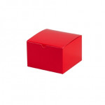 Chipboard Boxes, Gift, Holiday Red, 6 x 6 x 4