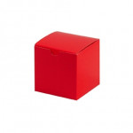 Chipboard Boxes, Gift, Holiday Red, 4 x 4 x 4