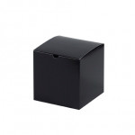 Chipboard Boxes, Gift, Gloss Black, 6 x 6 x 6