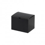 Chipboard Boxes, Gift, Gloss Black, 6 x 4 1/2 x 4 1/2