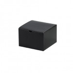 Chipboard Boxes, Gift, Gloss Black, 6 x 6 x 4