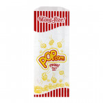White Printed Popcorn Bags, 6 x 3/4 x 18