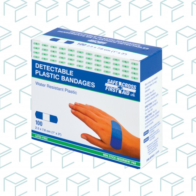Plastic Detectable Bandages - 100pk