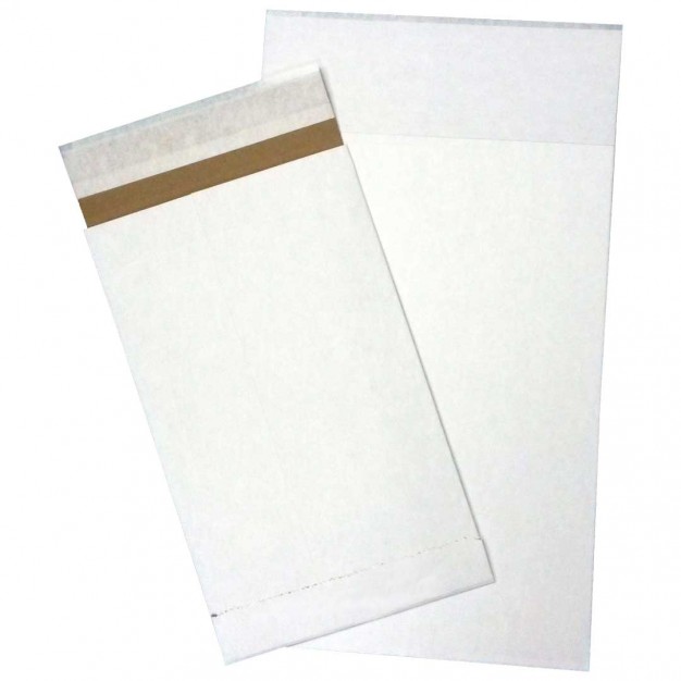 White Eco-Friendly Self-Seal Mailer Bags, 9 1/2 x 3 x 16", Gusseted