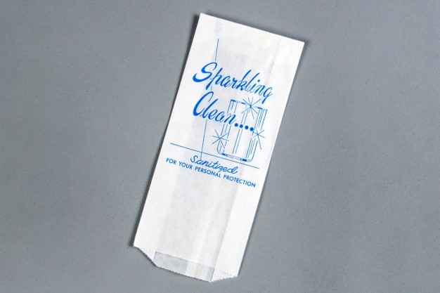 White Drinking Glass Bags, 3 1/2 x 1 1/2 x 7 3/4" - 1 PK