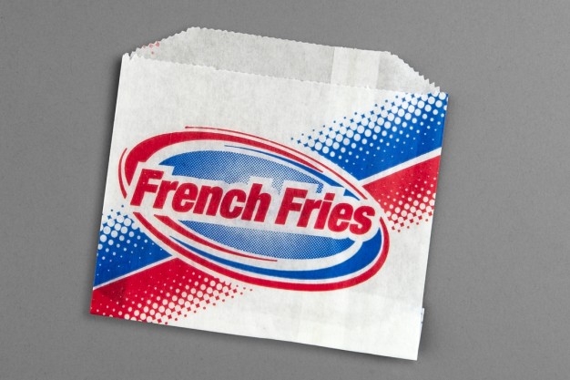 Printed French Fry Bags, 4 7/8 x 4" - 10 PK