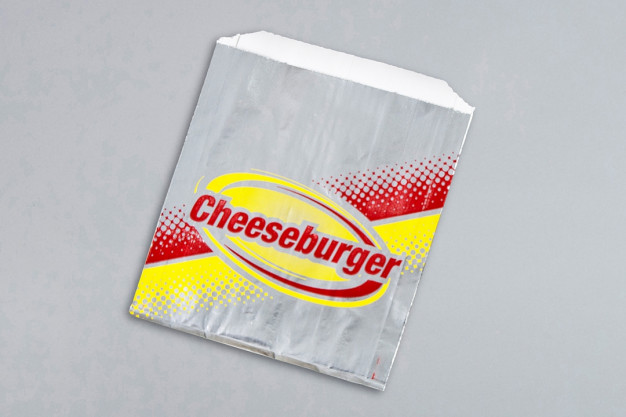 Foil Cheeseburger Sandwich Bags, 6 x 3/4 x 6 1/2"