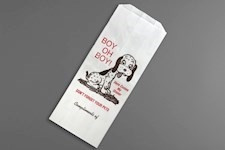 White Doggie Bags - Traditional Design, 5 x 2 3/4 x 12"