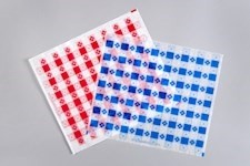 Blue Checkered Paper Basket Liner Sheets, 12 x 10 1/2"