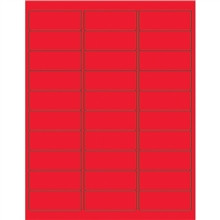 Fluorescent Red Removable Laser Labels, 2 5/8 x 1"