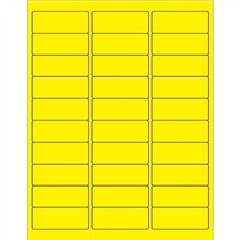 Fluorescent Yellow Removable Laser Labels, 2 5/8 x 1"