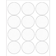 Clear Circle Laser Labels, 2 1/2"