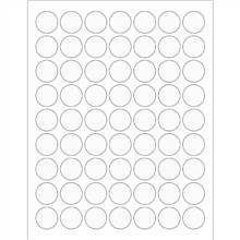 Clear Circle Laser Labels, 1"