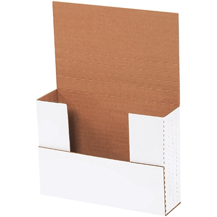 Easy-Fold Mailers, White, 7 1/2 x 5 1/2", Multi-Depth Heights of 1/2, 1, 1 1/2, 2"