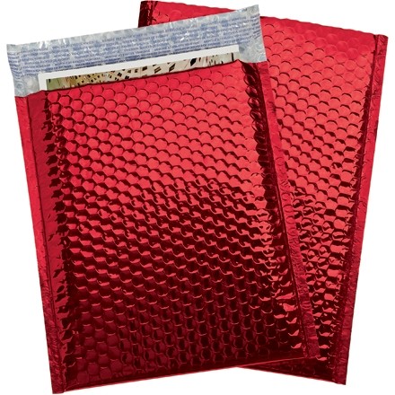 Glamour Bubble Mailers, Red, 9 x 11 1/2"