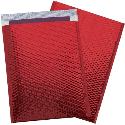 Glamour Bubble Mailers, Red, 13 x 17 1/2"