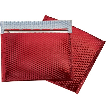 Glamour Bubble Mailers, Red, 13 3/4 x 11"