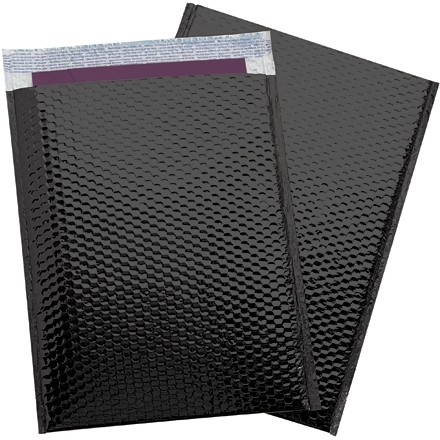 Glamour Bubble Mailers, Black, 13 x 17 1/2"