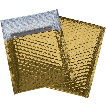 Glamour Bubble Mailers, Gold, 7 x 6 3/4"