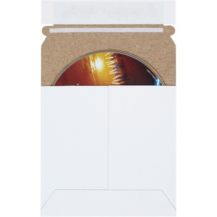 Flat Mailers, Self-Seal, 5 1/8 x 5 1/8", White
