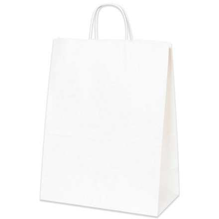 White Paper Shopping Bags, Mart - 13 x 7 x 17"