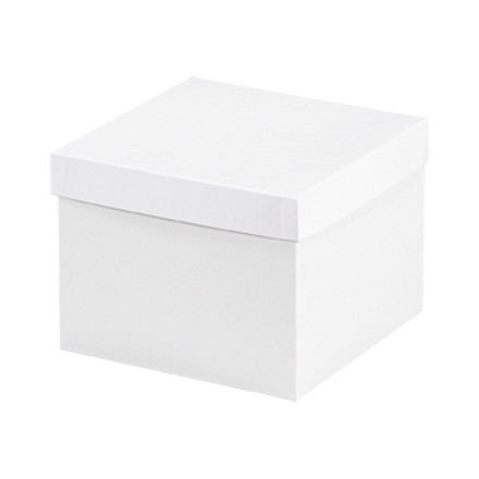 Chipboard Gift Boxes, Bottom, Deluxe, White, 8 x 8 x 6"
