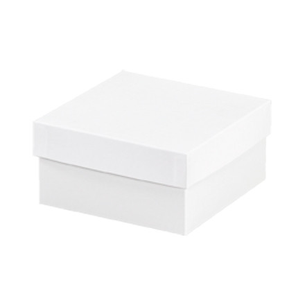 Chipboard Gift Boxes, Bottom, Deluxe, White, 6 x 6 x 3"
