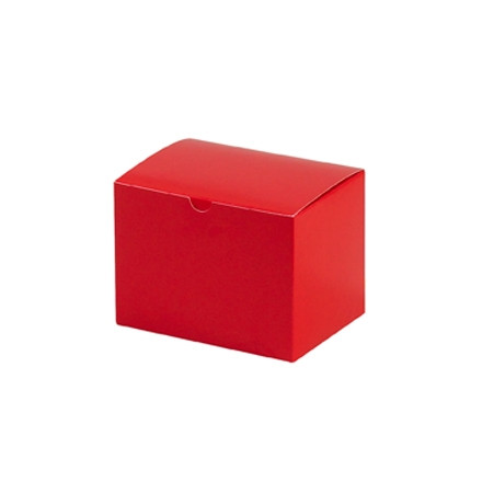 Chipboard Boxes, Gift, Holiday Red, 6 x 4 1/2 x 4 1/2"