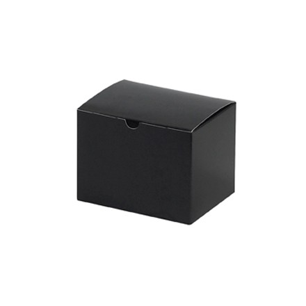 Chipboard Boxes, Gift, Gloss Black, 6 x 4 1/2 x 4 1/2"