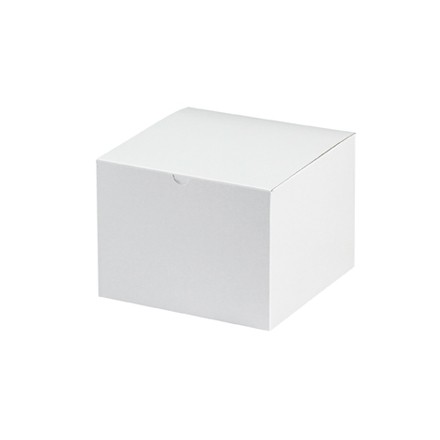 Chipboard Boxes, Gift, White, 8 x 8 x 6"