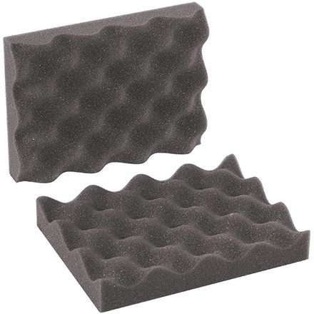 Charcoal Convoluted Foam Sets - 8 x 6 x 2" , 2 Sheets Per Set
