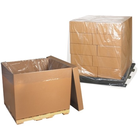 Clear Pallet Covers, 48 x 48 x 72", 2 Mil