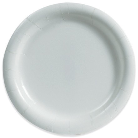 Heavy-Duty Paper Plates, White, 9"