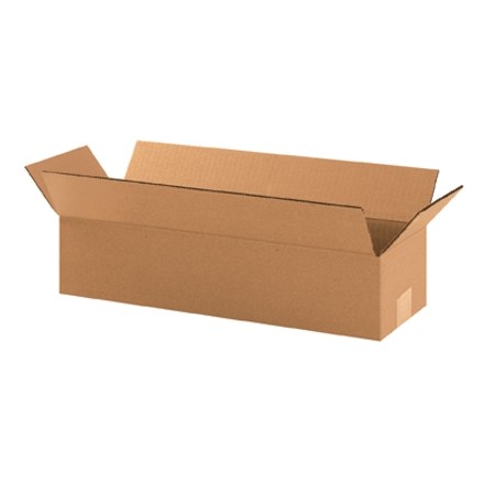 Corrugated Boxes, 18 x 6 x 4", Kraft