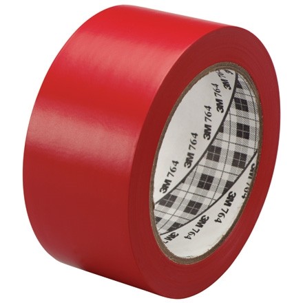 3M 764 Red Vinyl Tape, 2" x 36 yds., 5 Mil Thick