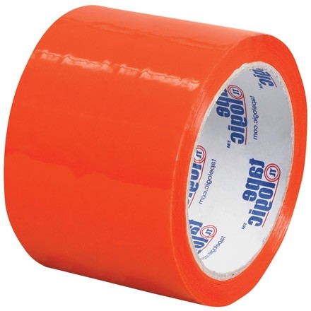 Orange Carton Sealing Tape, 3" x 55 yds., 2.2 Mil Thick